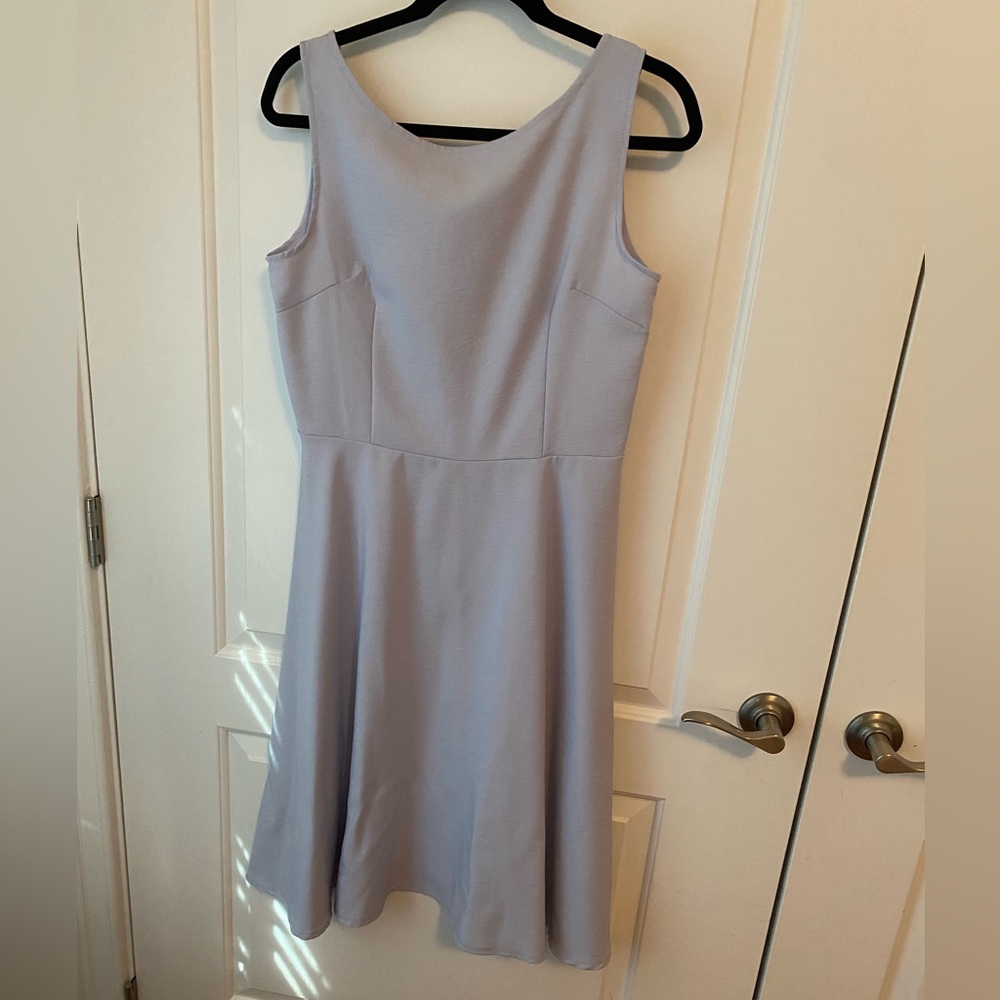 Lavender A-Line Midi Dress Scoop Neck Sleeveless